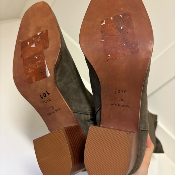 JOIE JOANNA DARK TAUPE SUEDE OVER THE KNEE BOOTS SZ.7B - Picture 8 of 9